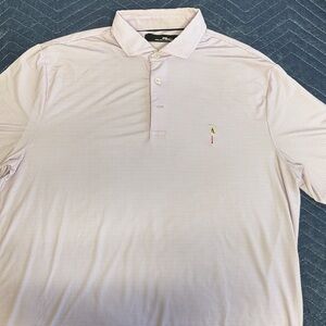 RLX Ralph Lauren Men's Light Pink houndstooth Polo